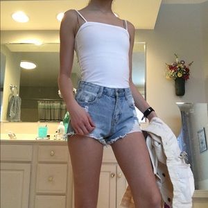 Brand New (no tag) White Square Neck Tank Top